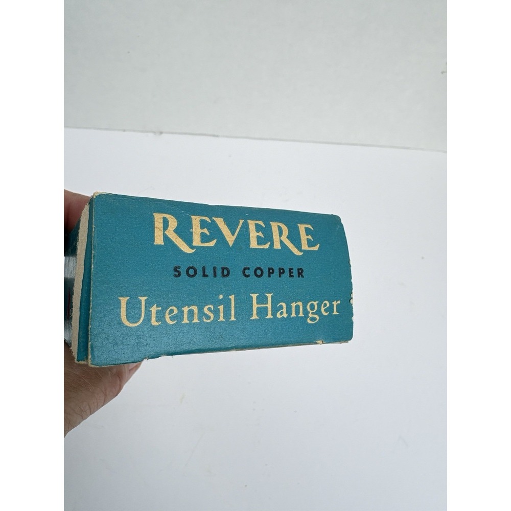 Vintage REVERE Solid Copper Utensil Hanger w/ Box Mid Century - Picture 4 of 9